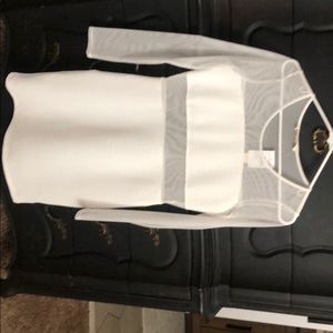 Painted threads white dress NWT